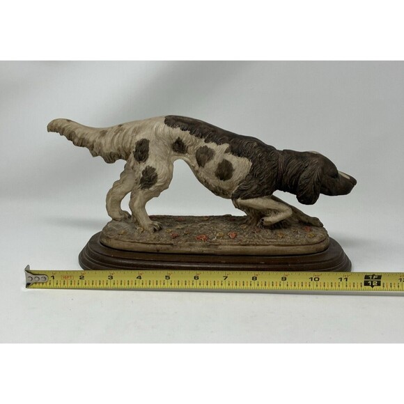 Resin Hunting Dog Sculpture Setter Pointer (A. Santini?) ~12.5” Long Heavy - Picture 2 of 16